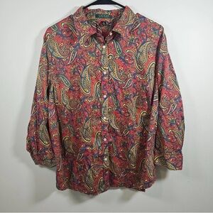 Ralph Lauren Red Paisley Shirt 2X